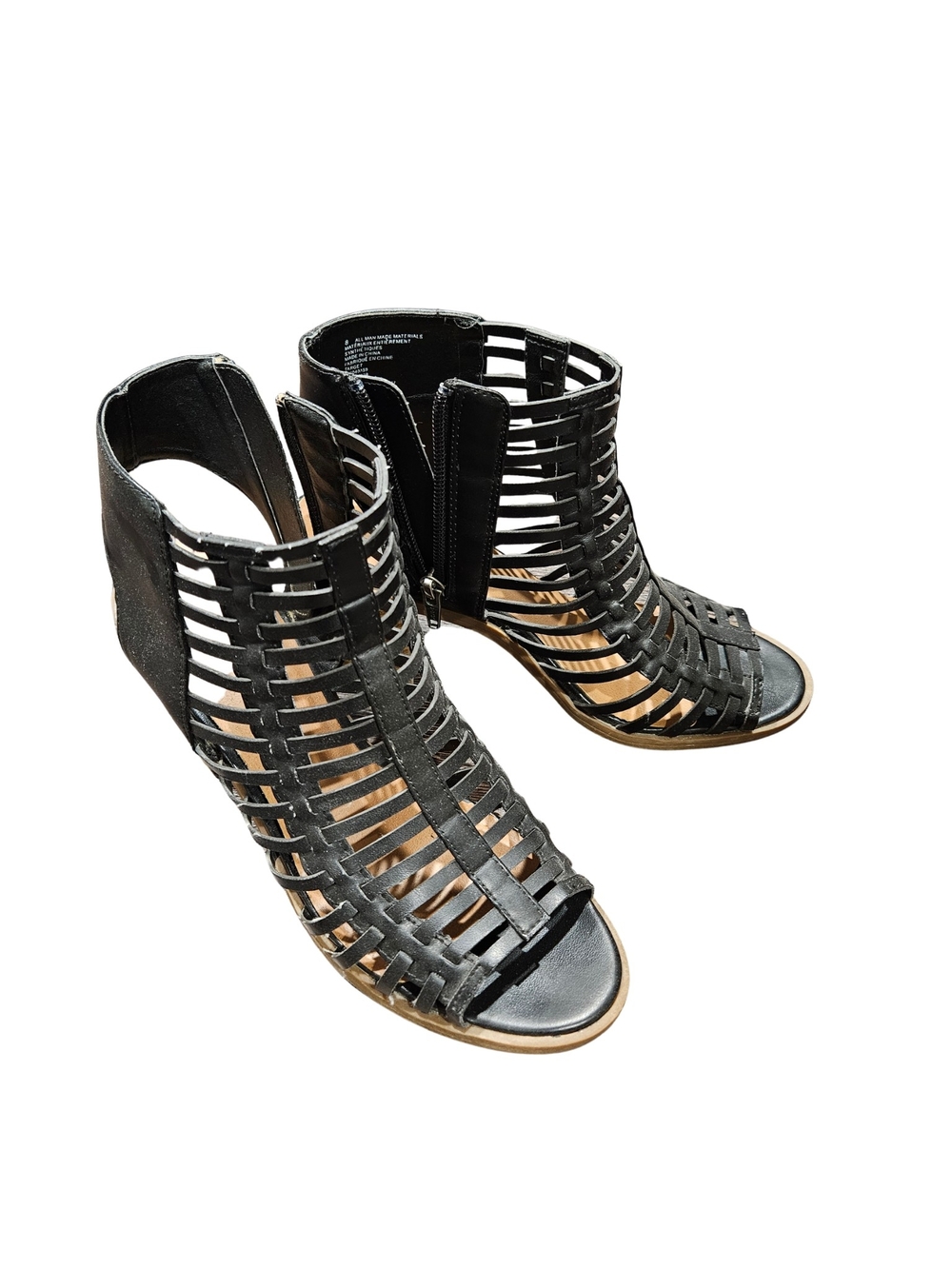 Mossimo Supply Co. Black Caged Open-Toe High Heel Sandals